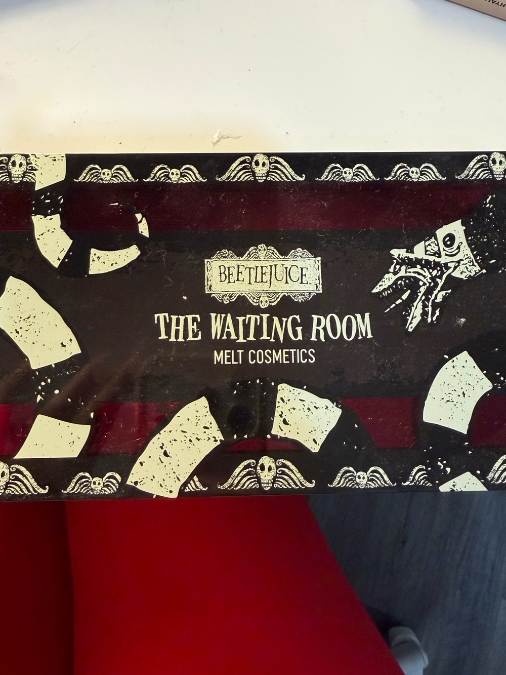 Melt Cosmetics Beetlejuice 'The Waiting Room' Eyeshadow Palette - Black & Red